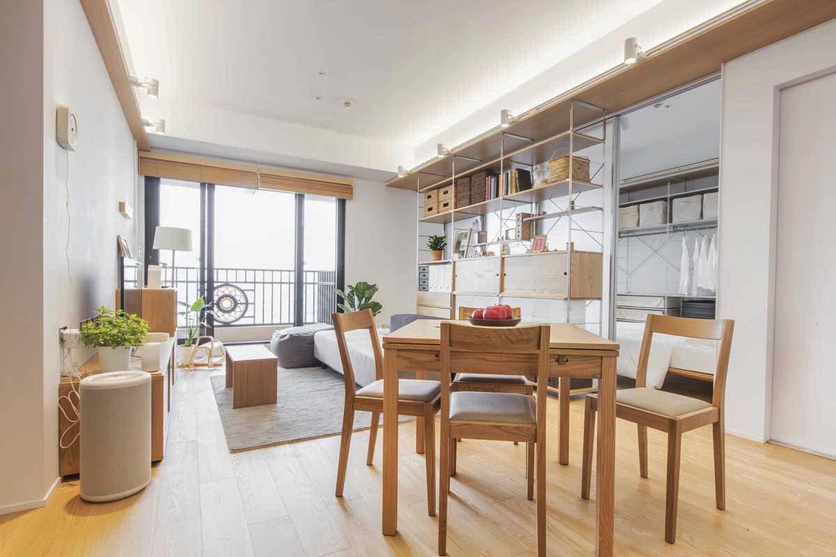 活用家具作為隔間，界定不同的使用方式。圖片提供_MUJI無印良品